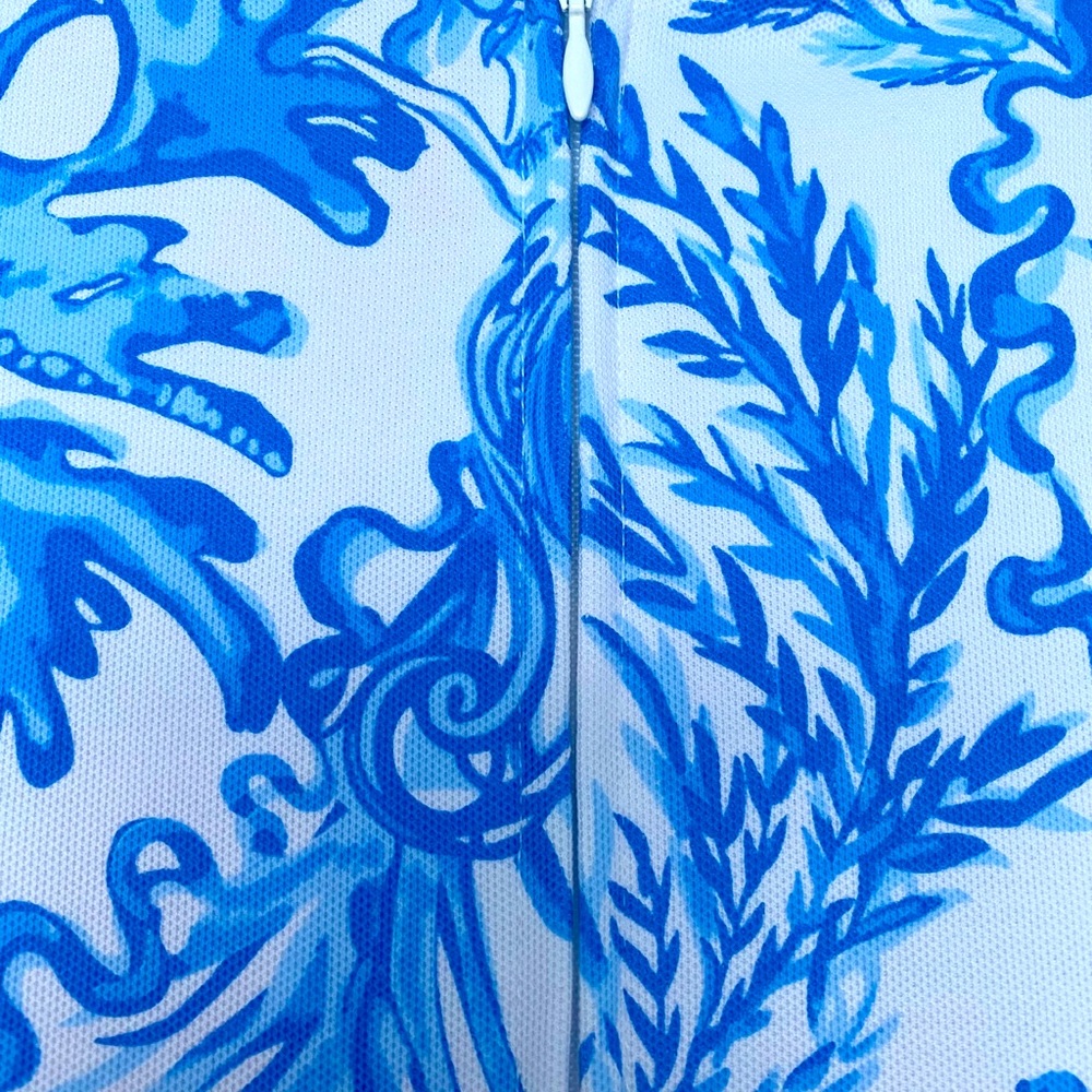 Lilly Pulitzer Sammi Romper in Aqua Engineered - Picture 4 of 7